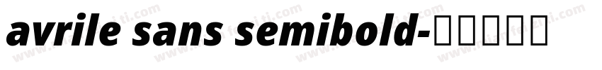 avrile sans semibold字体转换